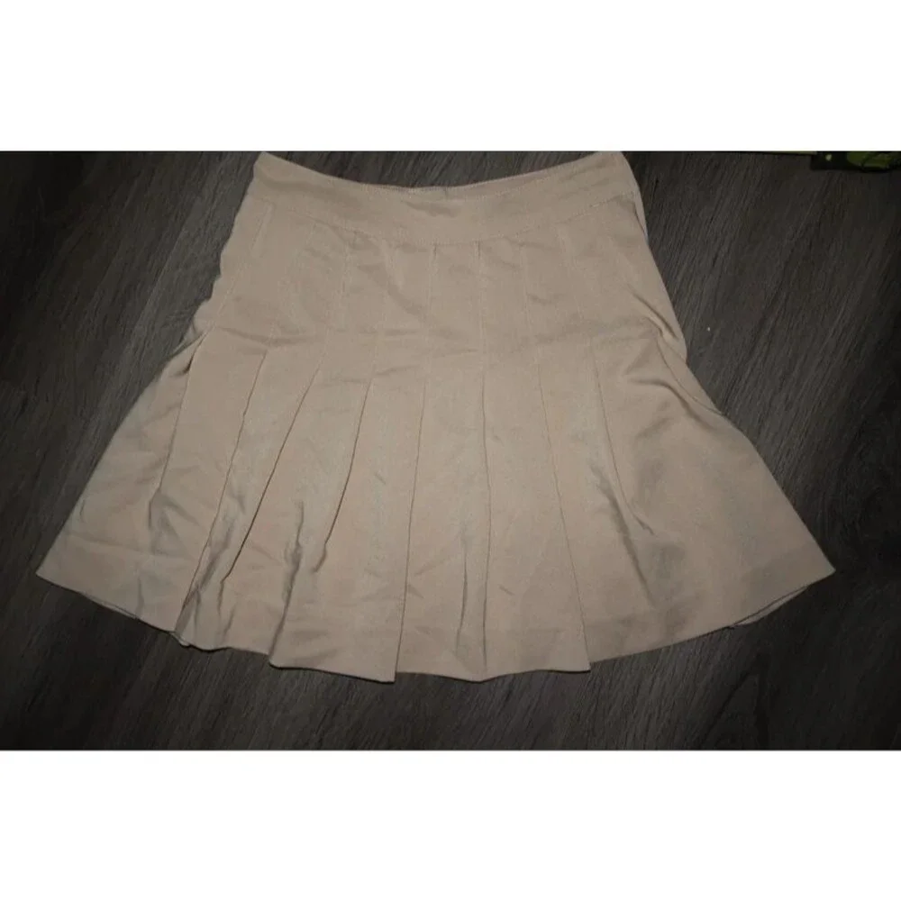Love Tree Khaki Beige Pleated Tennis Skirt Size Small – Preppy High Waist Skirt